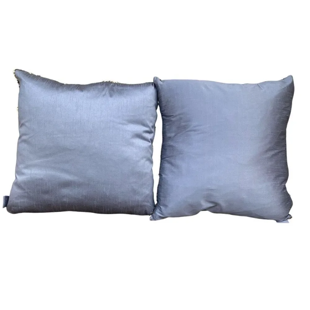 NWOT NEW Three (3) Aviva Stanoff Mermaid Sequin Gold/Silver/Black Luxury Pillows